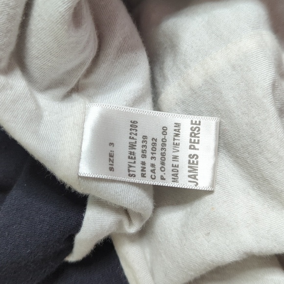 James Perse LA Double Breasted Soft Cotton Jersey Knit Jacket Blazer Black 3 M/L - Picture 11 of 13